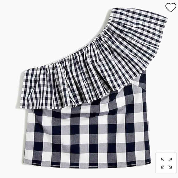 COTTON POPLIN RUFFLE-SHOULDER TOP - Picture 7 of 9